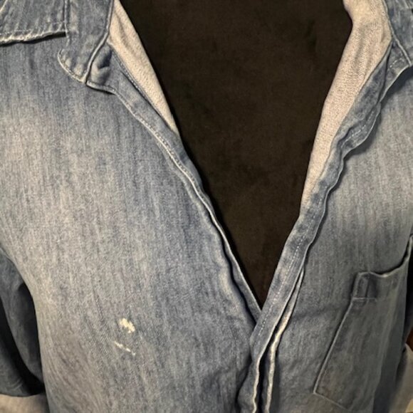 Frank & Eileen Mary Classic Shirtdress famous denim Vintage Stonewashed Indigo - Picture 2 of 10